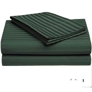 108x108 inch Hot Sale 50/50 Poly Cotton <b>Stripe</b> Hotel Bed Sheet <b>Set</b> Indian Manufacturer <b>Bedding</b> Sheet <b>Set</b> - Product Image 1