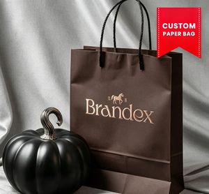 Bolsas de Compras de Papel Color Oro Rosa con Logotipo Personalizado de Lujo, Impresión Personalizable e Impresión Superficial - Marca OEM/ODM - Product Image 1