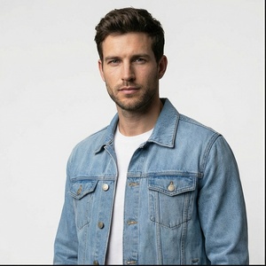 Veste en jean pour homme, nouvelle mode personnalisée, denim de haute qualité, coupe ajustée, vêtements décontractés, logo sur le devant, séchage rapide, respirant - Product Image 1