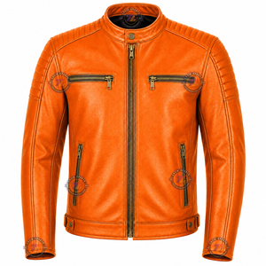 <b>men</b> premium leather motorcycle biker <b>jacket</b> street riding motocross <b>cycling</b> racing genuine cowhide wear lazib sports supplier - Product Image 3