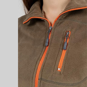 Chaqueta de Forro Polar para Mujer, Suave, Térmica, Transpirable, con Forro de Nailon, Cierre Frontal con Cremallera, Capucha, Cálida y Cómoda para Invierno - Product Image 5
