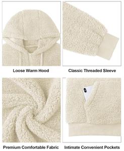Sweat-shirt à capuche zippé en molleton crème pour homme, coupe classique, vêtements d'hiver décontractés, mélange de coton - Product Image 6