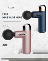 Mini pistolet de massage en alliage d'aluminium rechargeable par USB, 4 têtes de massage, batterie 2000 mAh, contrôle de la minuterie, massage musculaire complet du corps