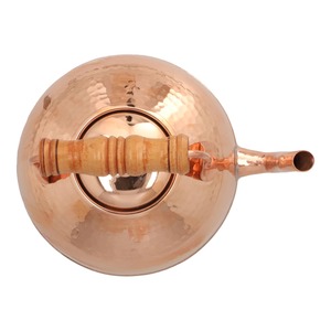Théière élégante en cuivre de qualité supérieure pour la préparation traditionnelle du thé, avec long bec courbé, poignée décorative en cuivre et couvercle assorti sécurisé - Product Image 5