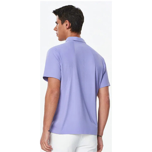 Polo de sport OEM pour l'entraînement en salle, grande taille, extensible en Spandex, avec logo personnalisé, pour le golf et le tennis, faible MOQ - Product Image 5