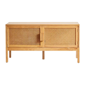 Elegante Mueble de Ratán Moderno con Puertas Estilosas, Mueble de Almacenamiento Versátil para Sala de Estar con Amplios Compartimentos Interiores - Product Image 1