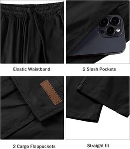 Pantalon utilitaire multi-poches pour homme, convertible en short cargo, jambes zippées amovibles, vêtements de travail d'extérieur, vente en gros - Product Image 6