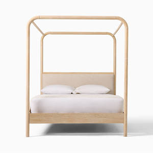 Muebles de Dormitorio Modernos de Lujo en Madera de Teca, Estructura de Madera de Teca Sólida, Camas con Dosel King Size - Corsica - Product Image 3