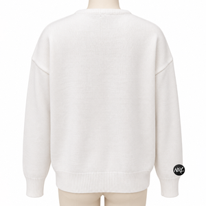 Cardigan tricoté pour femme, motif pied-de-poule bleu et blanc, col en V, manches longues, décontracté, automne, 100% acrylique, poches, simple boutonnage, vente en gros - Product Image 5