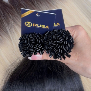 Venta al por mayor de fábrica, cabello liso personalizado, cabello vietnamita con queratina, extensiones de alta calidad, sin sintéticos, con longitud de 10 pulgadas a 34 pulgadas. - Product Image 1