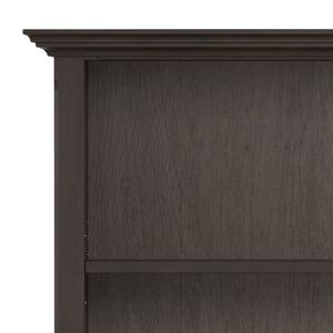 Amherst 36-Inch <b>Solid</b> <b>Wood</b> 5 Shelf <b>Bookcase</b> Hickory Brown - Product Image 4