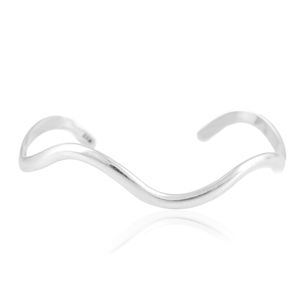 <b>Silver</b> Mountain 925 Sterling <b>Silver</b> Charm Geometric Engraved Minimalist Modern Oxide Plated Open <b>Cuff</b> <b>Bracelet</b> Gift Party - Product Image 2