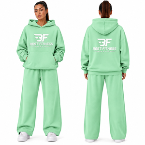 New Arrival High Quality Custom Women Luxury Tracksuit Sweat suits Manufacturer Oversized Hoodie and <b>Sweatpants</b> <b>Set</b> - Product Image 6