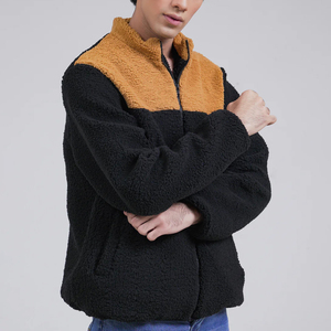 Veste polaire Sherpa unie de haute qualité en gros, veste zippée, pull Sherpa personnalisé, manteau d'hiver pour hommes - Product Image 5