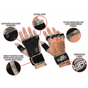 Guantes de gimnasio más vendidos, diseñados en neopreno para entrenamiento de fuerza, con soporte para muñecas y palmas acolchadas. - Product Image 6