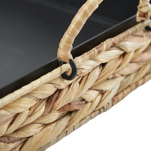 Producto más vendido - Juego de 2 bandejas rectangulares de almacenamiento con asas y revestimientos interiores de plástico para recoger agua. - Product Image 2