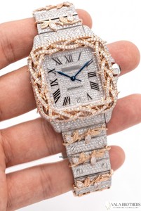 Reloj Cartier con Diamantes, 30 mm, Cuadrado, Analógico, de Cuarzo, con Cierre Desplegable de Acero Inoxidable, Unisex, de Lujo, con Brazalete - Product Image 3