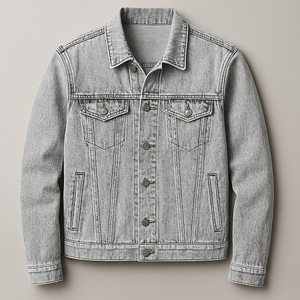 Chaqueta de Mezclilla Azul para Hombre, Chaqueta Vaquera Clásica, Ropa Exterior Informal, Estilo Urbano, OEM ODM - Product Image 1