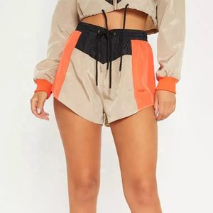 Women's <b>White</b> Black Solid Casual Hooded Short Sports Wear <b>Set</b> Long Sleeve Regular Fit Full Waterproof 100% Nylon Quick-Dry - Product Image 2