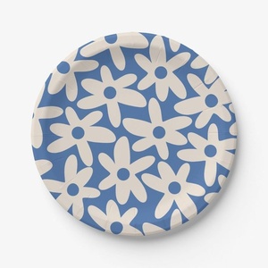 Heavy Duty Disposable Biodegradable Paper <b>Plates</b> for Party Wedding Receptions Outdoor Catering-9 Inches Modern Luxury Style - Product Image 1