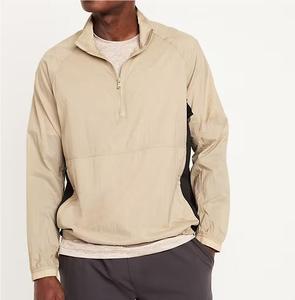 Wholesale Custom Logo Zip Stand Nylon Eco-Friendly Waterproof Quick Dry Winter Thick Windbreaker <b>Jacket</b> Breathable Solid Sporty - Product Image 1