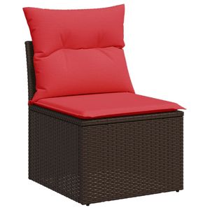Juego de sofás de jardín de ratán sintético marrón de 8 piezas con cojines, muebles de patio - Product Image 5