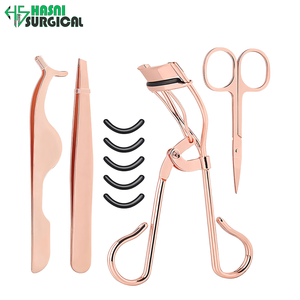 Private Label Rose Gold Surgical <b>Lash</b> Curler <b>Kit</b> 4 Piece Stainless Steel Beauty Tools - Product Image 2