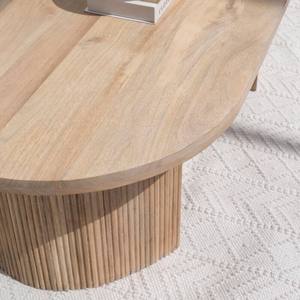 Table basse en bois ovale Vandana Astra Radiant pour les intérieurs de salons modernes - Product Image 2
