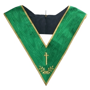 Inner Guard <b>Collar</b>. Natural Silk - Cerneau Rite Machine Embroidered Regalia Blue Lodge Ceremonial <b>collar</b> - Product Image 5
