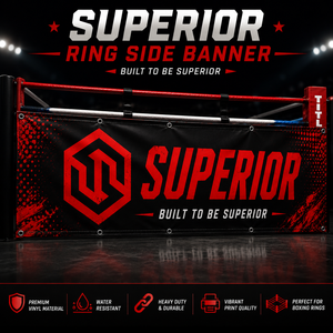 High Quality Boxing Ring Advertising Panel <b>Banner</b> for Professional Rings Red And Black <b>banner</b> By Superior International - Product Image 1
