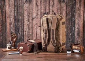 Bolsa de Viaje de Lona y Cuero con Cierre, Impermeable, Gran Capacidad, para Fin de Semana, Personalizable LCTB-0070 - Product Image 2