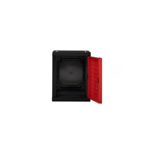 Armoire de rangement cubique moderne en PVC rouge et noir avec serrure, organisateur pour la maison et le bureau - Product Image 4