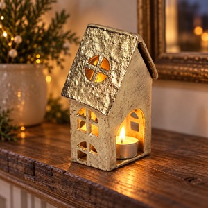 Support de Bougie en Métal en Forme de Maison de Noël 2025, Décoration Maison, Décoration Pâques, Lumières de Noël, Idée Cadeau de Fêtes, Boîte – Vente Chaude - Product Image 1