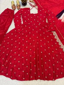 Precio al por Mayor PinkCityBlocks Traje Salwar Tradicional Estilo Anarkali de Georgette para Mujer, Vestido Elegante Indio Pakistaní Exclusivo - Product Image 4