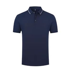 เสื้อโปโลชายพิมพ์โลโก้ตามสั่ง ผ้าฝ้ายระบายอากาศ ทรงเข้ารูป เหมาะสำหรับกอล์ฟ เสื้อลำลองสำหรับเล่นกีฬา คุณภาพสูง แห้งเร็ว แขนสั้น - Product Image 4