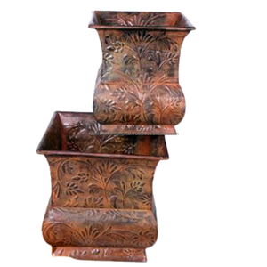 Jardinière en laiton antique foncé, écologique, durable, pour l'extérieur/l'intérieur, pour la maison, les restaurants, les hôtels et les jardins - Product Image 3