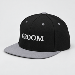 Gorra Snapback de 6 Paneles con Bordado Personalizado para Novio, Visera Plana, Sombrero para Fiesta de Boda, Fabricante Vietnamita, OEM, ODM, Venta al por Mayor de Gorras - Product Image 2