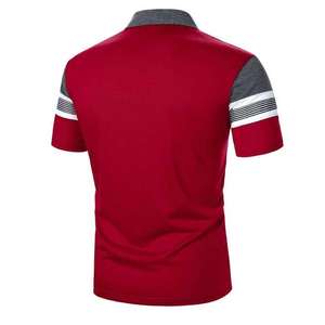 เสื้อโปโลผู้ชายสั่งทำพิเศษ ผ้าฝ้าย 100% พิมพ์โลโก้ตามสั่ง แขนสั้น แฟชั่น เสื้อโปโลผู้ชายไซส์ใหญ่ ผ้าฝ้าย 100% - Product Image 3