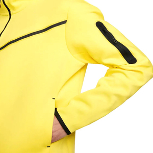Men's Yellow Tracksuit Set Full <b>Zip</b> <b>Hooded</b> Solid Design Casual Breathable Eco-Friendly Quick Dry 100% Cotton Lightweight Regular - Product Image 6