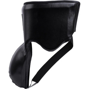 Fly Boxing Groin Guard Black Real Leather Protective Gear Unisex <b>Elastic</b> Waist Lightweight <b>Lace</b>-Up Closure High-Density Foam - Product Image 2