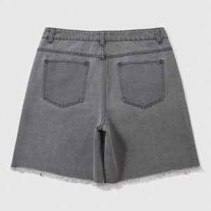 Pantalones Cortos de Mezclilla para Hombre, Estilo Casual, Corte Holgado, Precio al por Mayor, Alta Calidad, Lavado Ácido, Moda Urbana - Product Image 2