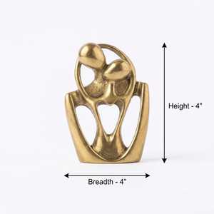Sculpture abstraite en aluminium artisanale de Moradabad Art Metal Ware, figurine contemporaine pour décoration de table et présentation dans le salon - Product Image 6