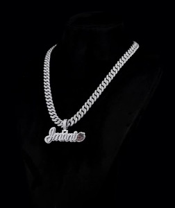 Iced Out Moissanite <b>Pendant</b> With Strawberry Charms 925 <b>Silver</b> Rhodium Plated Hip Hop Style Custom <b>Initial</b> Letter <b>Pendant</b> For Men - Product Image 4