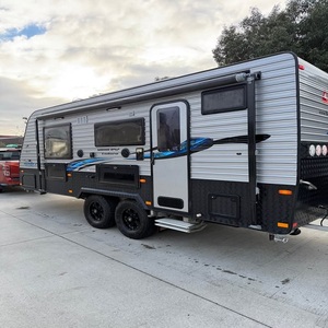 Reliable Lightweight <b>Waterproof</b> Mini Modern 4x4 Caravan Trailer Aluminum Construction Independent Suspension Safe Travel - Product Image 2