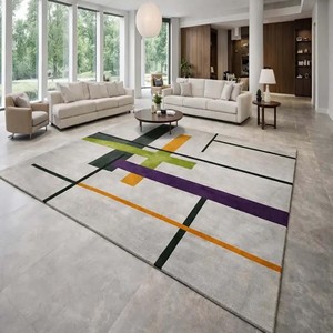 Modern Abstract Line Area Rug Large Living Room Carpet Minimalist Hand Tufted <b>Floor</b> Decor Soft Plush Bedroom Carpet Home Rug - Product Image 6
