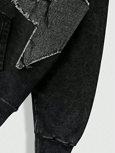 Sudadera con capucha unisex de marca privada, con bordado desgastado, personalizada, de algodón y felpa, talla grande, MOQ bajo - Product Image 3