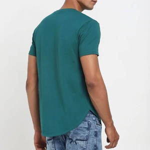 Camiseta Personalizada de Manga Corta Verde para Hombre, Corte Ajustado, Cuello Redondo, Tejido de Poliéster, Estilo Casual, Diseño con Ribete en Contraste - Product Image 2