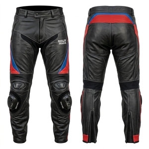Pantalon de moto en cuir véritable sur mesure pour homme et femme, pré-coupé, pour la course sur piste - Product Image 5