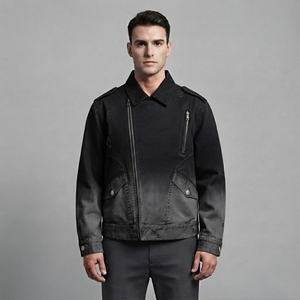 Hot Sale zip Up Regular Cotton <b>Denim</b> <b>jacket</b> for man Vintage washed Streetwear Windproof Washed <b>Denim</b> Jeans <b>Jacket</b> For men's - Product Image 1