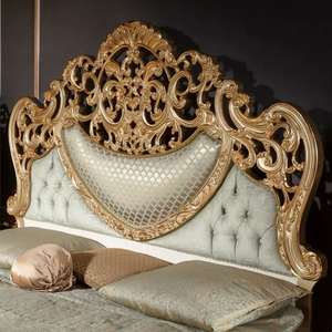 Ensemble de chambre à coucher de luxe en bois d'acajou sculpté à la main, style palais français, livraison gratuite, meubles d'hôtel fabriqués en Indonésie - Product Image 3
